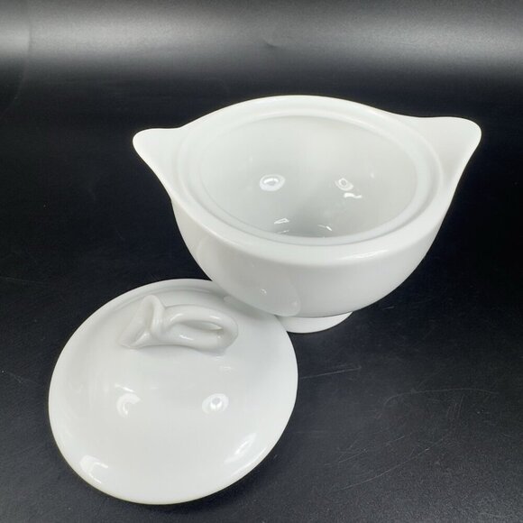 Mikasa Classic Flair White Porcelain Sugar Bowl Creamer Set Fine China Japan VTG - Picture 9 of 12